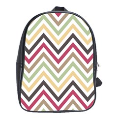 Colorful Chevron School Bag (large) by GardenOfOphir