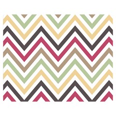 Colorful Chevron One Side Premium Plush Fleece Blanket (medium) by GardenOfOphir