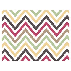 Colorful Chevron One Side Premium Plush Fleece Blanket (extra Small) by GardenOfOphir