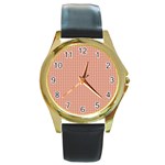 Pattern 101 Round Gold Metal Watch Front