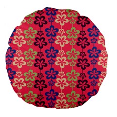 Pattern 102 Large 18  Premium Flano Round Cushions by GardenOfOphir