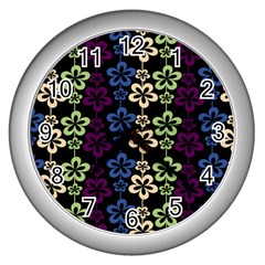 Pattern 103 Wall Clock (silver) by GardenOfOphir