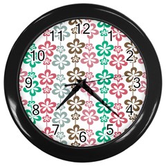 Pattern 105 Wall Clock (black) by GardenOfOphir