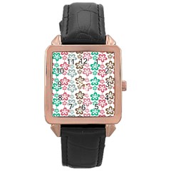 Pattern 105 Rose Gold Leather Watch 