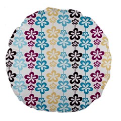 Pattern 104 Large 18  Premium Flano Round Cushions by GardenOfOphir