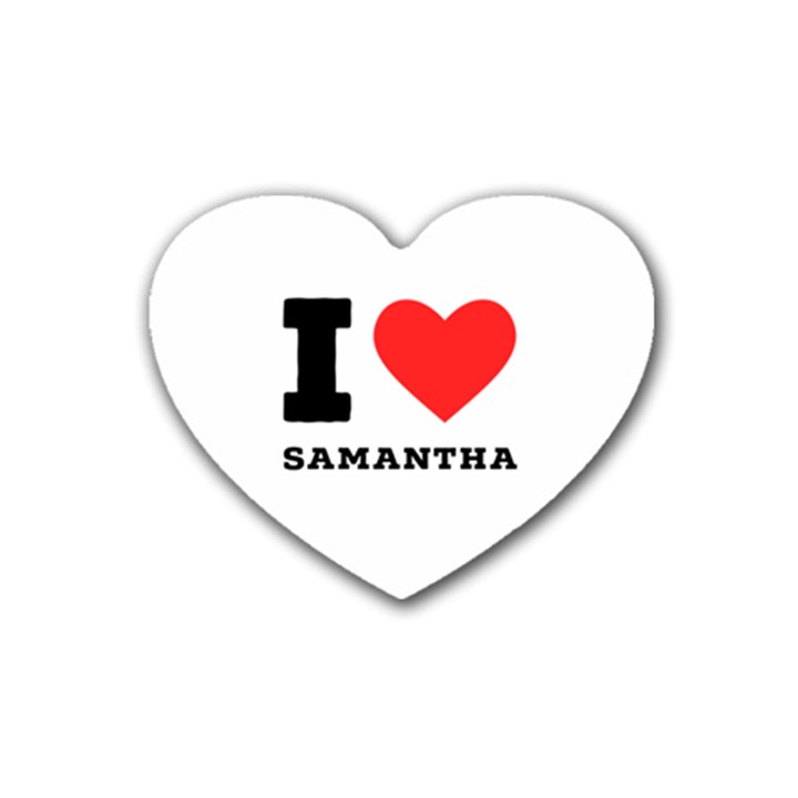 I love samantha Rubber Heart Coaster (4 pack)