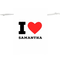 I Love Samantha Lightweight Drawstring Pouch (xl) by ilovewhateva