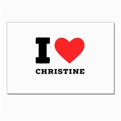 I Love Christine Postcard 4 x 6  (pkg Of 10) by ilovewhateva