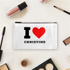 I Love Christine Cosmetic Bag (small) by ilovewhateva