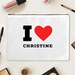 I Love Christine Cosmetic Bag (xl) by ilovewhateva