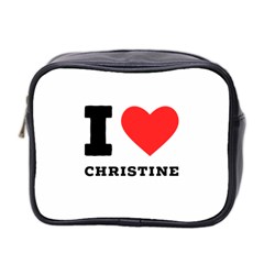 I Love Christine Mini Toiletries Bag (two Sides) by ilovewhateva