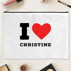 I Love Christine Cosmetic Bag (xxxl) by ilovewhateva