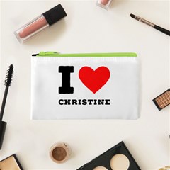 I Love Christine Cosmetic Bag (xs) by ilovewhateva