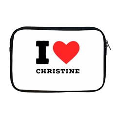 I Love Christine Apple Macbook Pro 17  Zipper Case by ilovewhateva