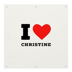 I Love Christine Banner And Sign 4  X 4  by ilovewhateva