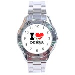 I love debra Stainless Steel Analogue Watch Front