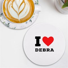 I Love Debra Uv Print Round Tile Coaster by ilovewhateva