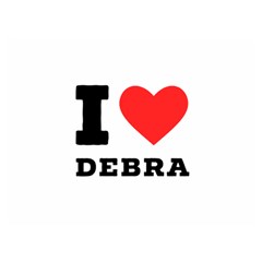 I Love Debra One Side Premium Plush Fleece Blanket (extra Small) by ilovewhateva