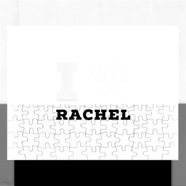 I love rachel Rectangular Jigsaw Puzzl