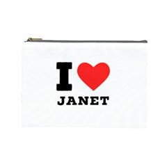 I Love Janet Cosmetic Bag (large) by ilovewhateva