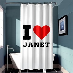 I Love Janet Shower Curtain 36  X 72  (stall)  by ilovewhateva