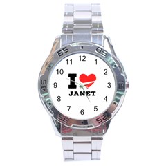 I Love Janet Stainless Steel Analogue Watch by ilovewhateva