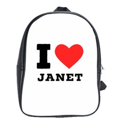 I Love Janet School Bag (xl) by ilovewhateva