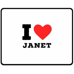 I Love Janet Fleece Blanket (medium) by ilovewhateva