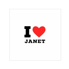 I Love Janet Square Satin Scarf (30  X 30 ) by ilovewhateva