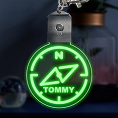 Personalized Name Circle Compass - Multicolor LED Acrylic Ornament