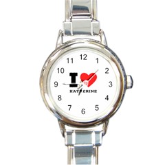 I Love Katherine Round Italian Charm Watch by ilovewhateva