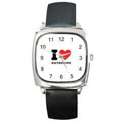 I Love Katherine Square Metal Watch by ilovewhateva