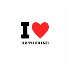 I Love Katherine One Side Premium Plush Fleece Blanket (large)