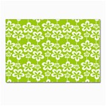 Lime Green Flowers Pattern Postcard 4 x 6  (Pkg of 10) Front