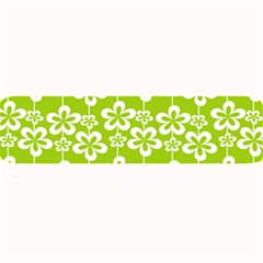 Lime Green Flowers Pattern Large Bar Mat by GardenOfOphir