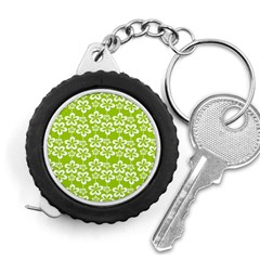 Lime Green Flowers Pattern Measuring Tape by GardenOfOphir