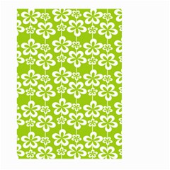 Lime Green Flowers Pattern Large Garden Flag (two Sides) by GardenOfOphir