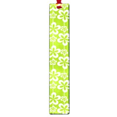 Lime Green Flowers Pattern Large Book Marks by GardenOfOphir