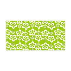 Lime Green Flowers Pattern Yoga Headband by GardenOfOphir