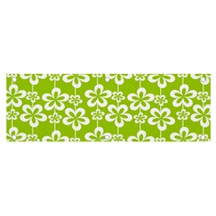 Lime Green Flowers Pattern Banner And Sign 6  X 2  by GardenOfOphir