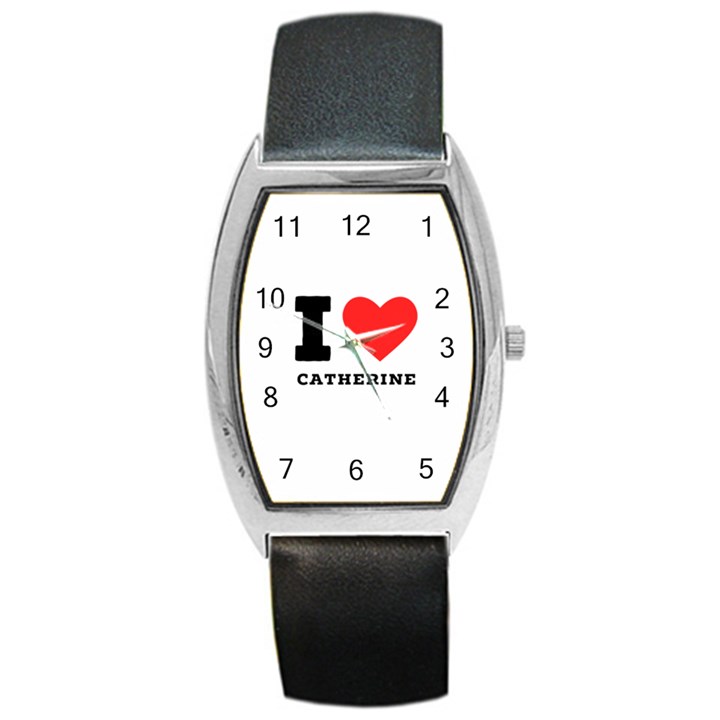 I love catherine Barrel Style Metal Watch