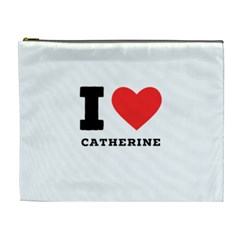 I Love Catherine Cosmetic Bag (xl) by ilovewhateva