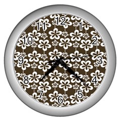 Pattern 109 Wall Clock (silver) by GardenOfOphir