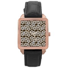 Pattern 109 Rose Gold Leather Watch 