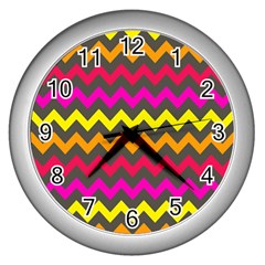 Pattern 113 Wall Clock (silver) by GardenOfOphir