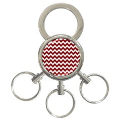 Pattern 123 3-Ring Key Chain