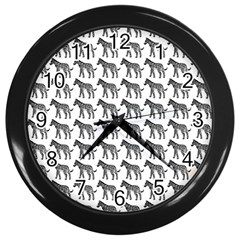 Pattern 129 Wall Clock (black) by GardenOfOphir