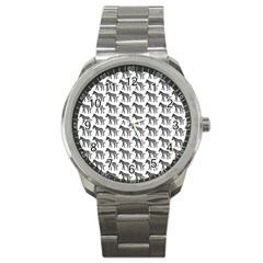 Pattern 129 Sport Metal Watch by GardenOfOphir