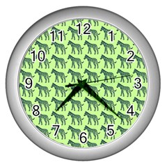 Pattern 134 Wall Clock (silver) by GardenOfOphir