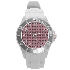 Pattern 151 Round Plastic Sport Watch (l) by GardenOfOphir